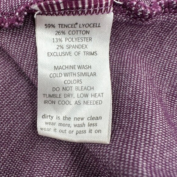 Horny Toad Womens Purple Tomboy Faux Wrap Tencel Blend Long Sleeve Dress Size M - Picture 8 of 10